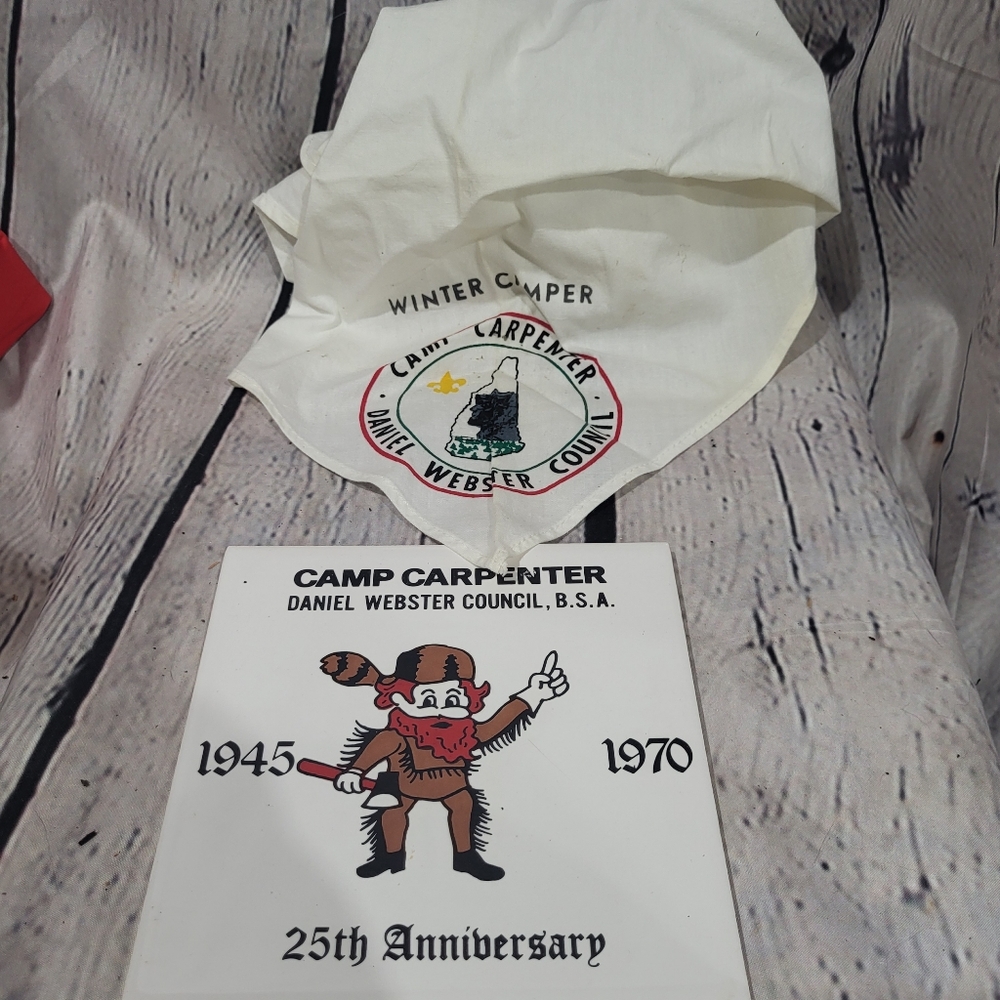 Camp Carpenter 25th Anniversary Plaque and Bandana